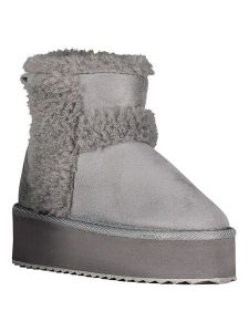 Geographical Norway Botki zimowe "Ocean" w kolorze szarym rozmiar: 36. Szare botki Geographical Norway, na zimę, bez wzorów, z materiału, bez obcasa, na platformie, bez zapięcia. Za 86,99 zł.