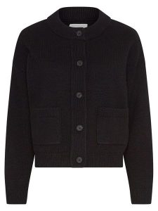MOSS COPENHAGEN Kardigan "Carina" w kolorze czarnym rozmiar: XS/S. Czarne kardigany Moss Copenhagen, z poliamidu. Za 144,92 zł.
