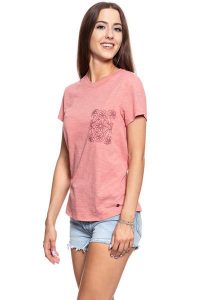 MUSTANG T SHIRT DAMSKI Alina C Print Canyon Rose 1008942 8187. Czerwone t-shirty Mustang, s, bez wzorów, bez kołnierzyka, bez ramiączek. W wyprzedaży za 39,99 zł.