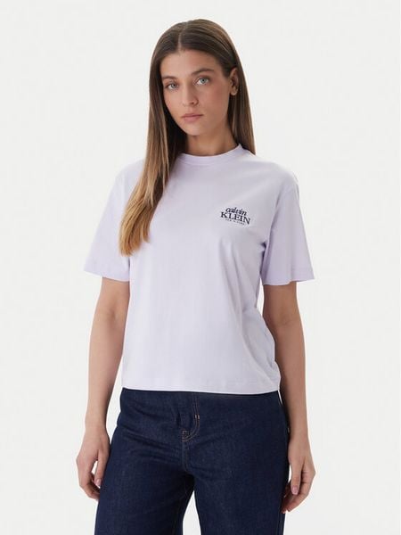 Calvin Klein Jeans T-Shirt LV047F801G Różowy Boxy Fit. Czerwone t-shirty Calvin Klein Jeans, l, bez wzorów, z bawełny, bez kołnierzyka, bez ramiączek. Za 209,99 zł.