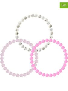 Pearline Bransoletki (3 szt.) z kamieniami szlachetnymi rozmiar: onesize. Białe bransoletki Pearline, z agatem. Za 178,37 zł.