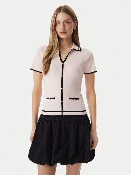 Morgan Sweter 261-MTOIRI Różowy Regular Fit. Czerwone swetry klasyczne Morgan, xs, z wiskozy, bez kołnierzyka. Za 147,99 zł.
