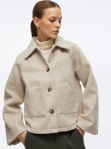 Vila Kurtka przejściowa w kolorze beżowym rozmiar: 34. Brązowe kurtki Vila, bez wzorów, bez kaptura. Za 140,86 zł.