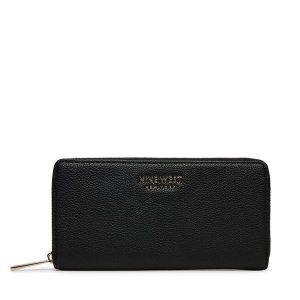 Portfel Nine West. Czarne portfele Nine West, bez wzorów. Za 79,99 zł.