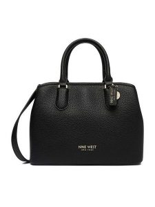 Nine West Torebka CEO-Vena-KY255 Czarny. Czarne kuferki Nine West, bez wzorów, z materiału, bez dodatków. Za 249,99 zł.