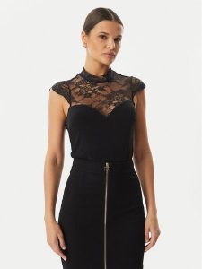 Rinascimento Body CFC0127525003 Czarny Slim Fit. Czarne body i gorsety Rinascimento, bez wzorów, z syntetyku. Za 409,99 zł.