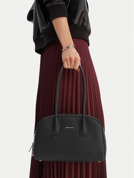 GINO ROSSI Torebka EO-LA-321-1050 Czarny. Czarne torebki klasyczne Gino Rossi, bez wzorów, ze skóry, bez dodatków. Za 399,99 zł.