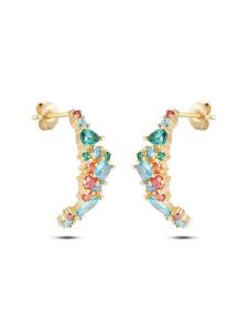 Les Favorites Pozłacane kolczyki-wkrętki z cyrkoniami rozmiar: onesize. Żółte kolczyki Les Favorites, z cyrkonią, pozłacane. Za 130,99 zł.