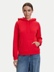 Tommy Jeans Bluza DW0DW19958 Czerwony Regular Fit. Czerwone bluzy Tommy Jeans, xl, bez wzorów, z bawełny, bez kaptura. Za 329,99 zł.