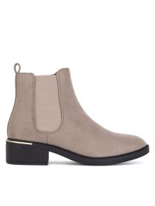 Clara Barson Botki WFA2800-1 Beżowy. Brązowe botki Clara Barson, bez wzorów, z materiału, bez obcasa, na płaskiej podeszwie, bez zapięcia. Za 139,99 zł.
