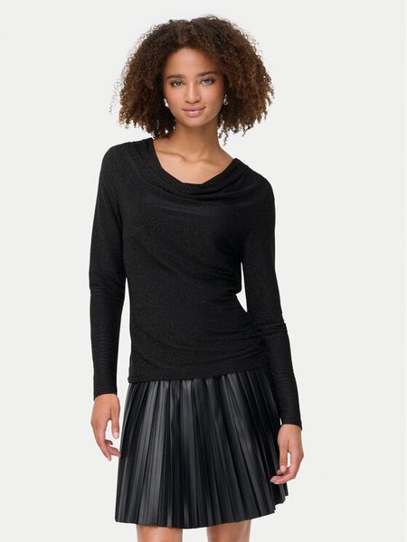 ONLY Bluzka Rich 15360265 Czarny Regular Fit. Czarne bluzki ONLY, xl, bez wzorów, z syntetyku, bez kołnierzyka, bez ramiączek. Za 119,99 zł.