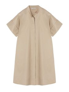 TATUUM Sukienka "Aliati" w kolorze beżowym rozmiar: 44. Brązowe sukienki Tatuum, bez wzorów, z bawełny, bez kołnierzyka, bez ramiączek, midi. Za 176,91 zł.