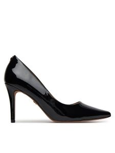Nine West Szpilki CD23029-1 Czarny. Czarne szpilki Nine West, bez wzorów, z materiału, bez obcasa. Za 229,99 zł.