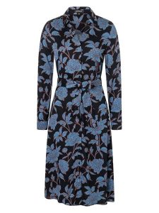 More & More Sukienka w kolorze czarno-niebieskim rozmiar: 46. Czarne sukienki More & More, na imprezę, s, bez wzorów, z wiskozy, klasyczne, bez kołnierzyka, bez ramiączek, midi, rozkloszowane. Za 156,24 zł.