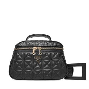 Kosmetyczka Guess. Czarne kosmetyczki Guess, z aplikacjami. Za 180,99 zł.