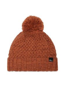 Jack Wolfskin Czapka Highloft Knit 1908011 Pomarańczowy. Brązowe czapki Jack Wolfskin, bez wzorów, z materiału, sportowe. Za 99,99 zł.