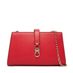 Torebka Tommy Hilfiger. Czerwone listonoszki TOMMY HILFIGER, bez wzorów, bez dodatków. Za 529,99 zł.
