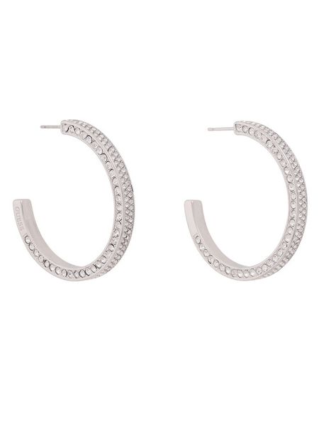 Guess Kolczyki JUBE06 435JW Srebrny. Szare kolczyki Guess, srebrne. Za 349,99 zł.