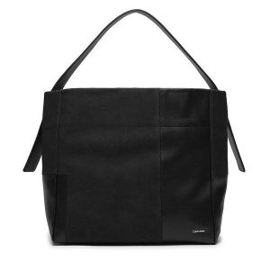 Torebka Calvin Klein. Czarne shopper bag Calvin Klein, bez wzorów, bez dodatków. Za 299,99 zł.