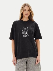 Volcom T-Shirt Voltrip B3512508 Czarny Oversize. Czarne t-shirty Volcom, s, bez wzorów, z bawełny, bez kołnierzyka, bez ramiączek. Za 99,99 zł.