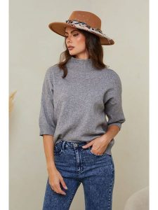 Joséfine Sweter "Mahouca" w kolorze szarym rozmiar: M. Szare swetry oversize Joséfine, m, bez wzorów, z kaszmiru, bez ramiączek. Za 169,95 zł.