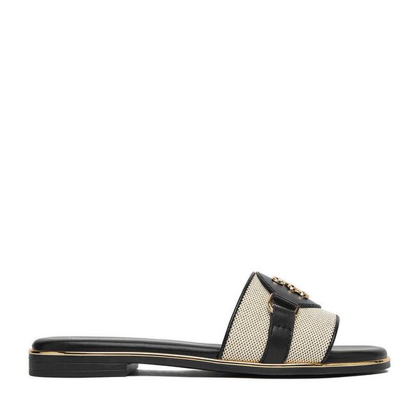 Klapki Nine West. Czarne klapki Nine West, bez wzorów, bez obcasa. Za 159,99 zł.