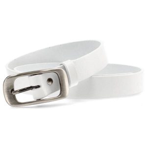 Biały Elegancki Pasek Damski Armodo. Białe paski Armodo, bez wzorów, eleganckie. Za 79,00 zł.