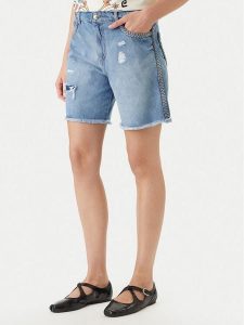 Just Cavalli Szorty jeansowe 80PAD5S5 CDWCD Granatowy Loose Fit. Niebieskie szorty Just Cavalli, bez wzorów, z bawełny. Za 1 123,99 zł.