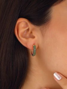 Luja Bijoux Pozłacane kolczyki-kreole z cyrkoniami rozmiar: onesize. Żółte kolczyki Luja Bijoux, z cyrkonią, pozłacane. Za 52,95 zł.