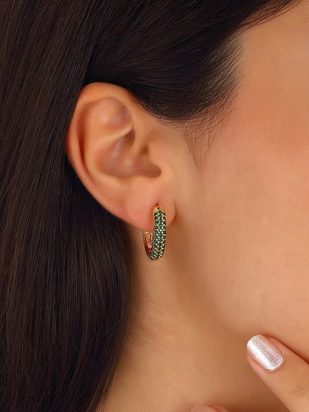 Luja Bijoux Pozłacane kolczyki-kreole z cyrkoniami rozmiar: onesize. Żółte kolczyki Luja Bijoux, z cyrkonią, pozłacane. Za 52,95 zł.