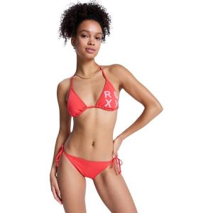 Zestaw dwuczęściowy bikini damski SOLID ESSENTIALS. Czerwone bikini Roxy, bez wzorów, z elastanu. Za 219,99 zł.