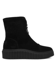 Marc O'Polo Botki SS2M3031 Czarny. Czarne botki Marc O'Polo, bez wzorów, ze skóry, bez obcasa, na płaskiej podeszwie, bez zapięcia. Za 599,99 zł.