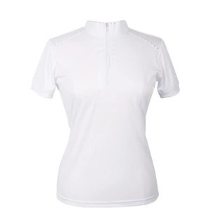 Damska koszulka polo na zawody Harry's Horse Brighton. Białe bluzki HARRYS HORSE, s, bez wzorów, eleganckie, bez kołnierzyka, bez ramiączek. Za 172,00 zł.