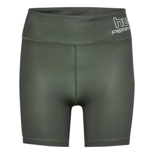 Szorty damskie Hummel Te Fundamental. Zielone szorty Hummel, bez wzorów, z dżerseju. Za 157,50 zł.