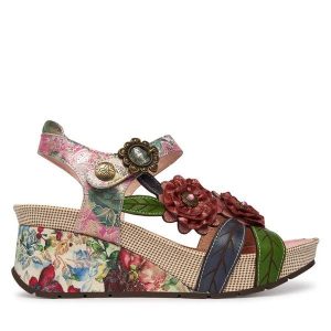 Sandały Laura Vita. Sandały LAURA VITA, bez wzorów, bez obcasa, na koturnie, bez zapięcia. Za 439,99 zł.