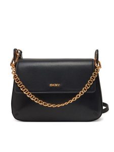 DKNY Torebka R44EKI55 Czarny. Czarne listonoszki DKNY, bez wzorów, ze skóry, bez dodatków. Za 529,99 zł.