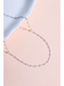 Heliophilia Srebrny naszyjnik z elementami ozdobnymi - dł. 42 cm rozmiar: onesize. Szare naszyjniki Heliophilia, z cyrkonią, srebrne. Za 190,63 zł.