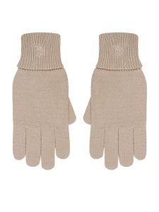 Calvin Klein Rękawiczki Damskie LV14F8021G Beżowy. Brązowe rękawiczki Calvin Klein, bez wzorów, z dzianiny. Za 199,99 zł.