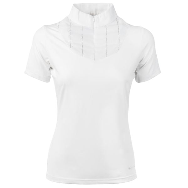 Damska koszulka polo na zawody Harry's Horse Philidelphia. Białe bluzki HARRYS HORSE, s, bez wzorów, sportowe, bez kołnierzyka, bez ramiączek. Za 226,50 zł.