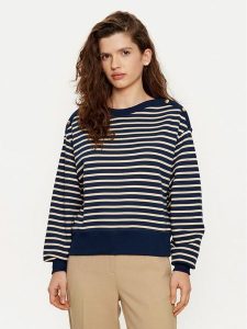 Tommy Hilfiger Bluza WW0WW44447 Granatowy Relaxed Fit. Niebieskie bluzy TOMMY HILFIGER, xxl, bez wzorów, z bawełny, bez kaptura. Za 319,99 zł.