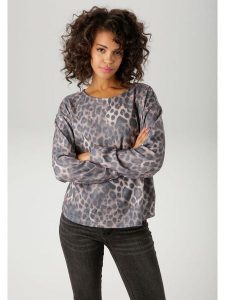 Aniston Bluza w kolorze szarym rozmiar: 40. Szare bluzy Aniston, bez wzorów, bez kaptura. Za 91,56 zł.