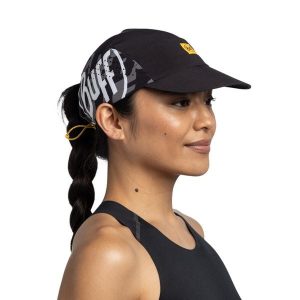 Czapka z daszkiem BUFF PACK SPEED CAP LOGO. Czarne czapki Buff, bez wzorów, z materiału, wakacyjne. Za 140,58 zł.