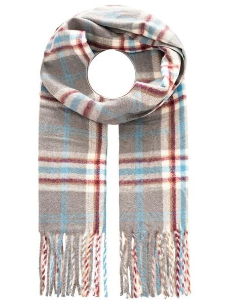 Zwillingsherz Szal w kolorze szaro-błękitno-czerwonym - 200 x 33 cm rozmiar: onesize. Czerwone szaliki Zwillingsherz, bez wzorów, z materiału. Za 147,91 zł.