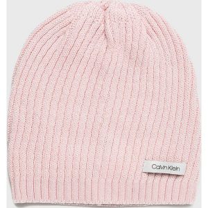 Calvin Klein - Czapka. Szare czapki marki Calvin Klein, z bawełny. Za 139,90 zł.