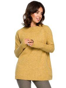 Be Wear Sweter w kolorze żółtym rozmiar: onesize. Żółte swetry oversize Be Wear, bez wzorów, z wełny, bez ramiączek. Za 145,60 zł.
