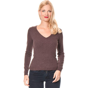 Sweter w kolorze brązowym. Brązowe swetry klasyczne marki Assuili, z kaszmiru. W wyprzedaży za 136,95 zł.