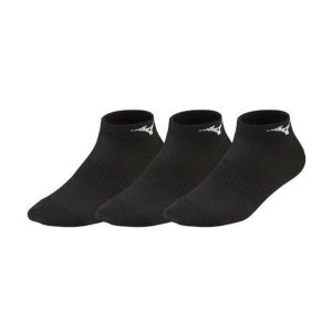 Skarpety treningowe dla dorosłych Mizuno Training Mid 3 Pack. Czarne skarpetki Mizuno, bez wzorów. Za 47,99 zł.