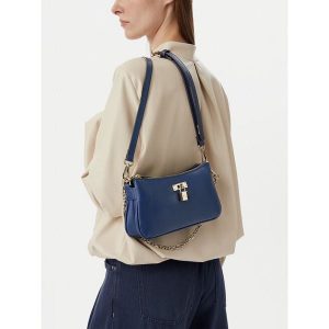 Torebka Nine West. Niebieskie torebki klasyczne Nine West, bez wzorów, bez dodatków. Za 229,99 zł.