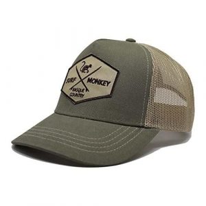Czapka Trucker - 5 Paneli / Jeden Rozmiar (Zielony/Beżowy). Brązowe czapki SURF MONKEY, z aplikacjami, z bawełny, eleganckie. Za 135,96 zł.