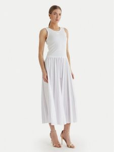 JOOP! Sukienka codzienna Tildy 30100627 Biały Regular Fit. Białe kombinezony JOOP!, bez wzorów, z bawełny, bez kołnierzyka, bez ramiączek. Za 493,99 zł.